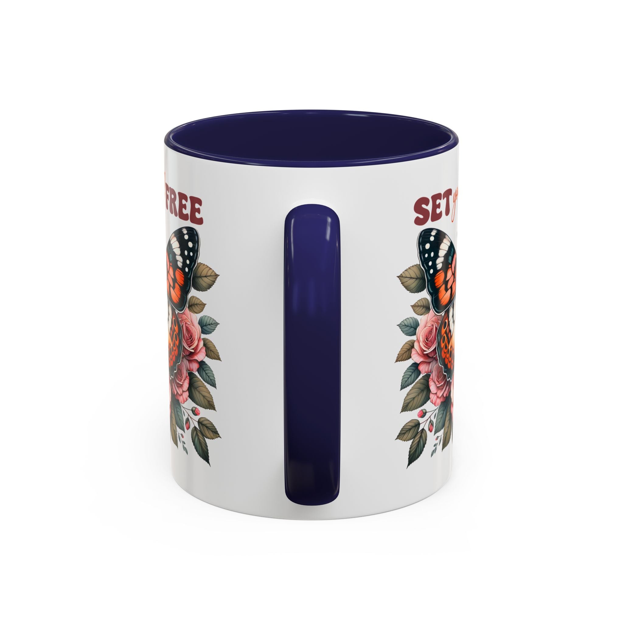 Butterfly Inspiring Coffee Mug - Set Yourself Free positive vibe mental health freedom