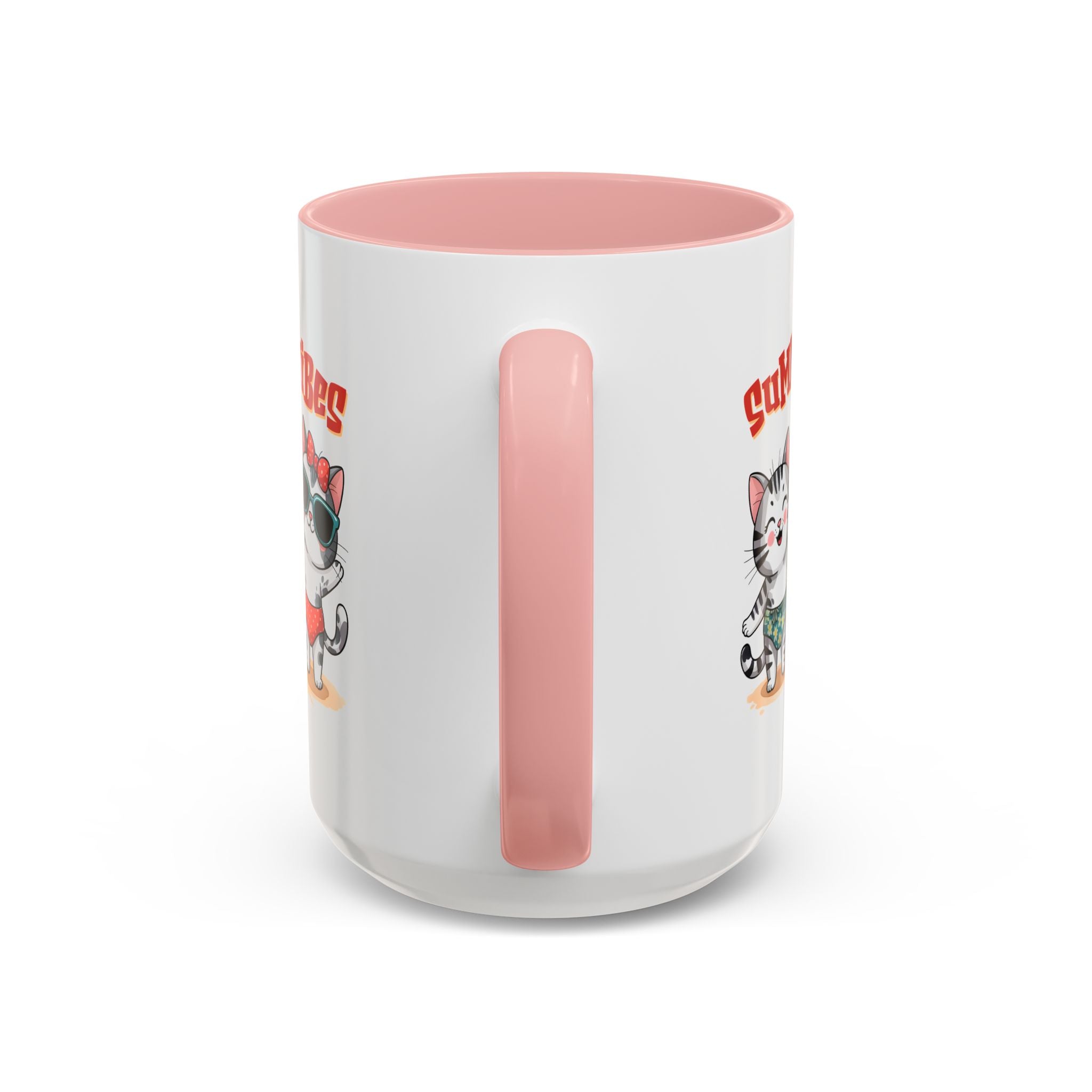 Summer Vibes Cat Coffee Mug - Fun Accent Mug for Cat Lovers
