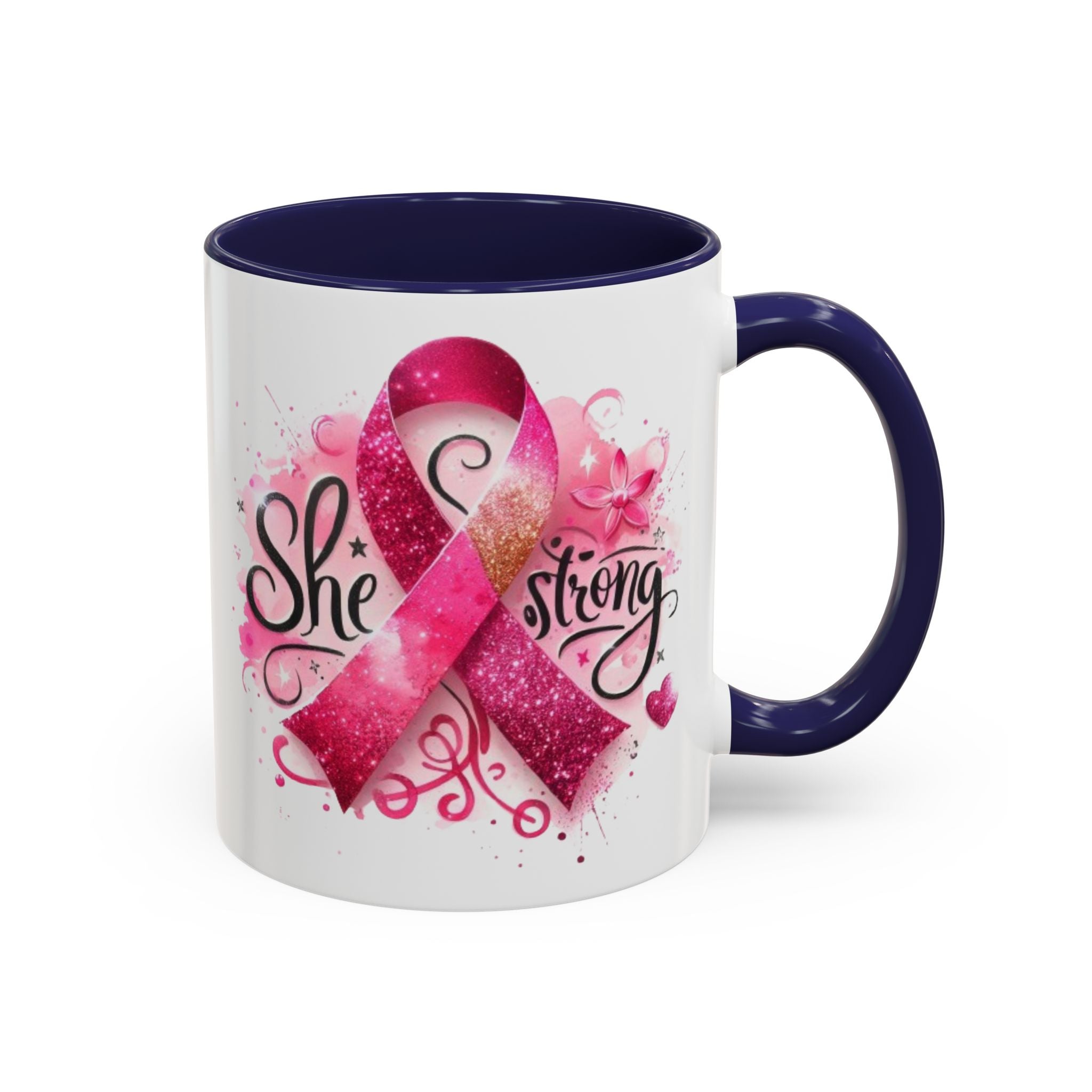 Empowering Pink Ribbon Coffee Mug - Gift for Survivors, Breast Cancer Awareness, Motivational Mug, Inspirational Drinkware, Self-Care Gift