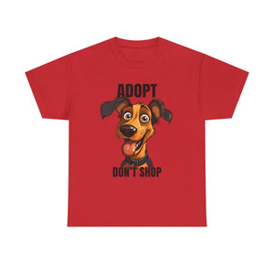 Funny Dog Adoption Tee, Unisex Tee, Pet Lover Gift, Animal Rescue Shirt, Dog Lover Apparel, Adopt Don't Shop Tee