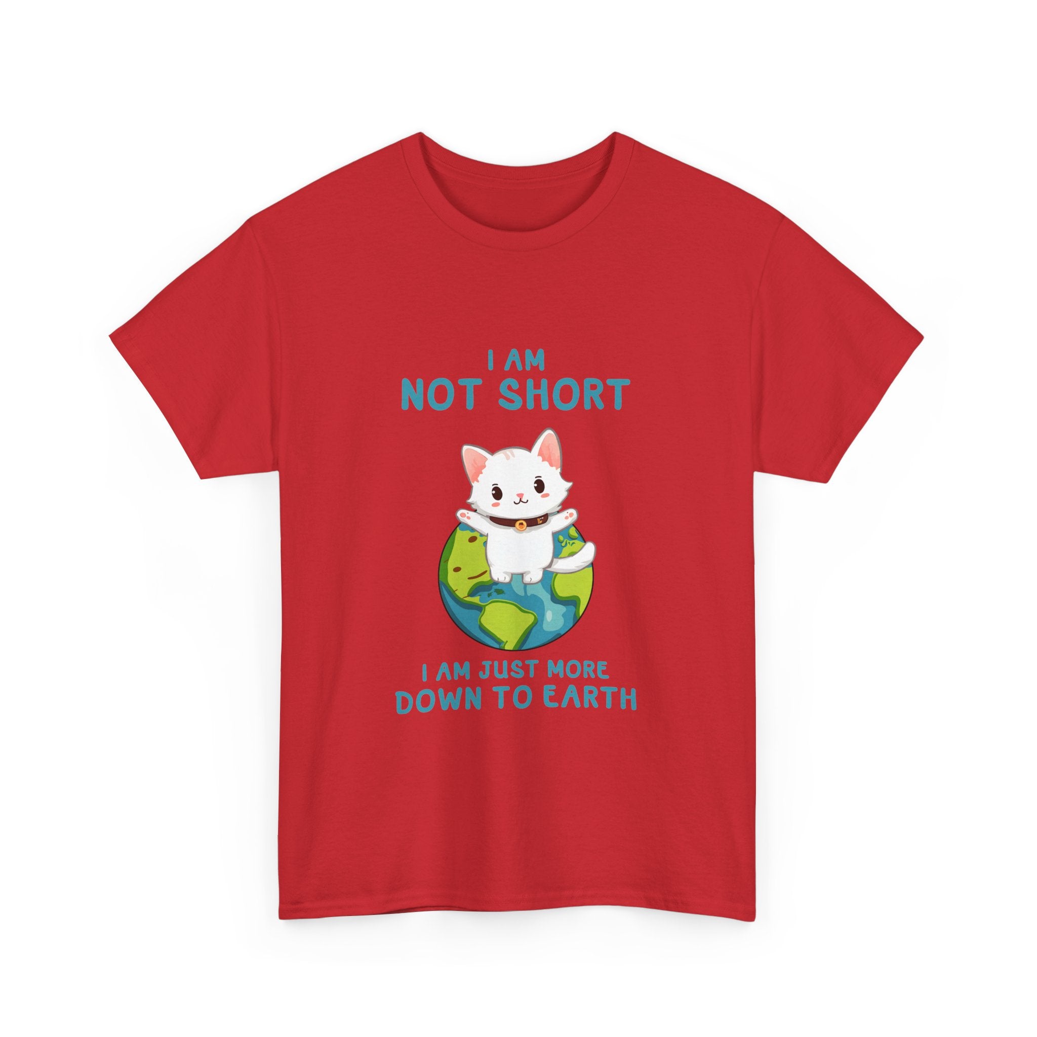 Cute Cat Earth T-Shirt, Funny Tee  Gift for Cat Lovers, Short Awareness Message, Casual Wear, Animal Lover Apparel