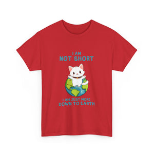 Cute Cat Earth T-Shirt, Funny Tee  Gift for Cat Lovers, Short Awareness Message, Casual Wear, Animal Lover Apparel