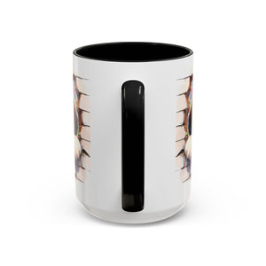 Cute Dog Breakthrough Accent Coffee Mug - Gift for Dog Lovers, Home Decor, Personalized Pet Mug, Puppy Lover's Kitchenware
