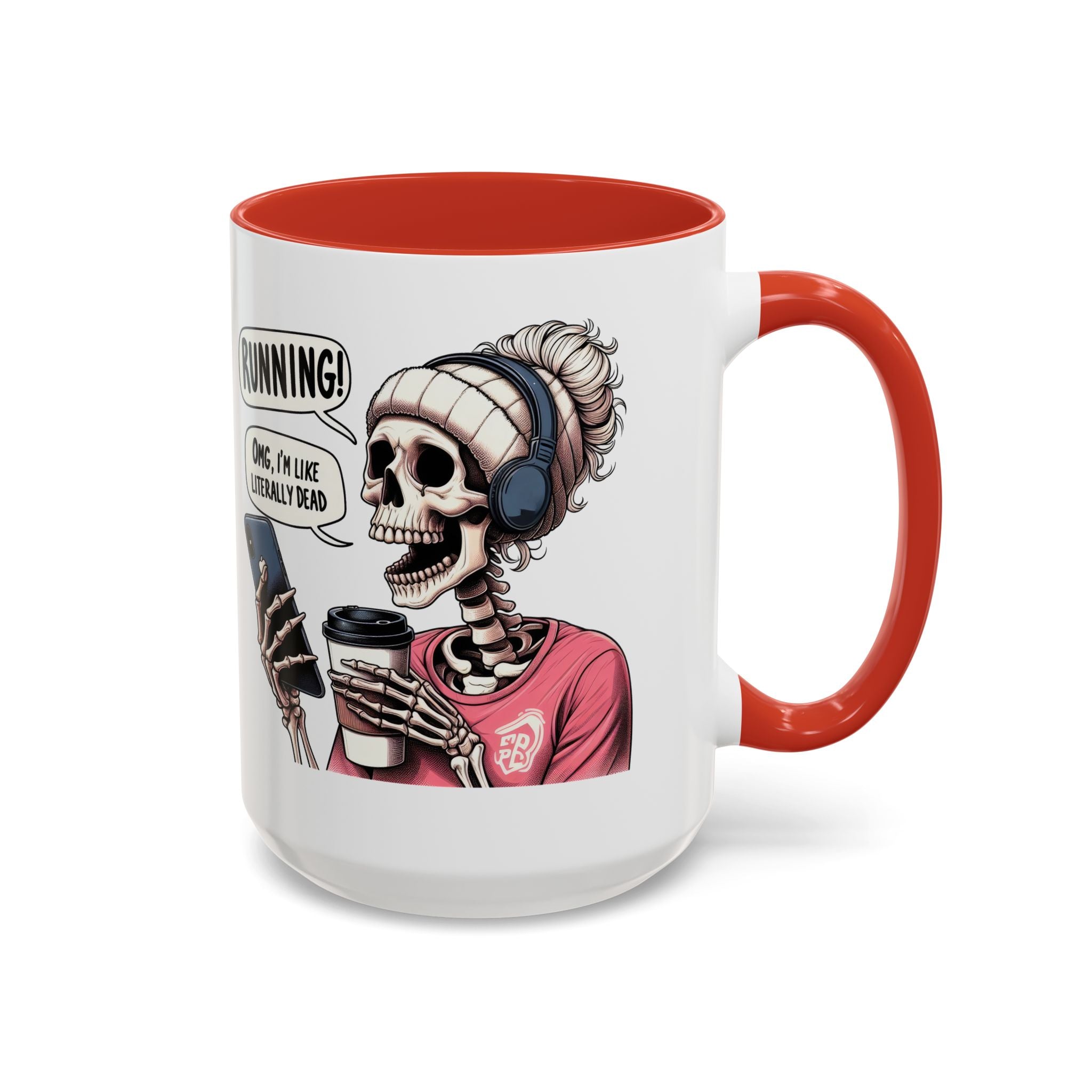 Running Skeleton Coffee Mug - Perfect for Fitness Lovers, Halloween Decor, Gift for Runners, Funny Tea Cup, Workout Enthusiast