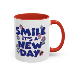 Inspirational Flower Design Coffee Mug - "Smile It's a New Day" - Perfect Gift for Coffee Lovers