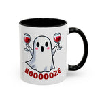 Boozy Ghost Accent Coffee Mug | Funny Halloween Tea Cup, Spooky Gift, Halloween Decor, Ghost Mug for Parties, Unique Drinkware