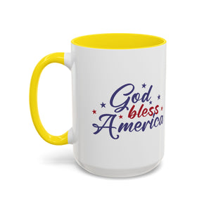 Patriotic Coffee Mug - God Bless America Design