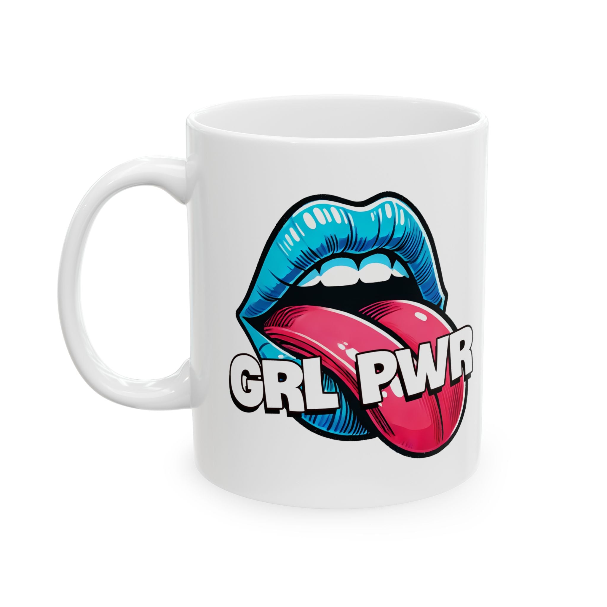 Bold Lip Graphic Ceramic Mug | Fun Coffee Cup for Sassy Coffee Lovers | Perfect Gift for Birthdays, Holidays, or Just Because