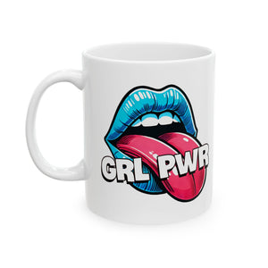 Bold Lip Graphic Ceramic Mug | Fun Coffee Cup for Sassy Coffee Lovers | Perfect Gift for Birthdays, Holidays, or Just Because