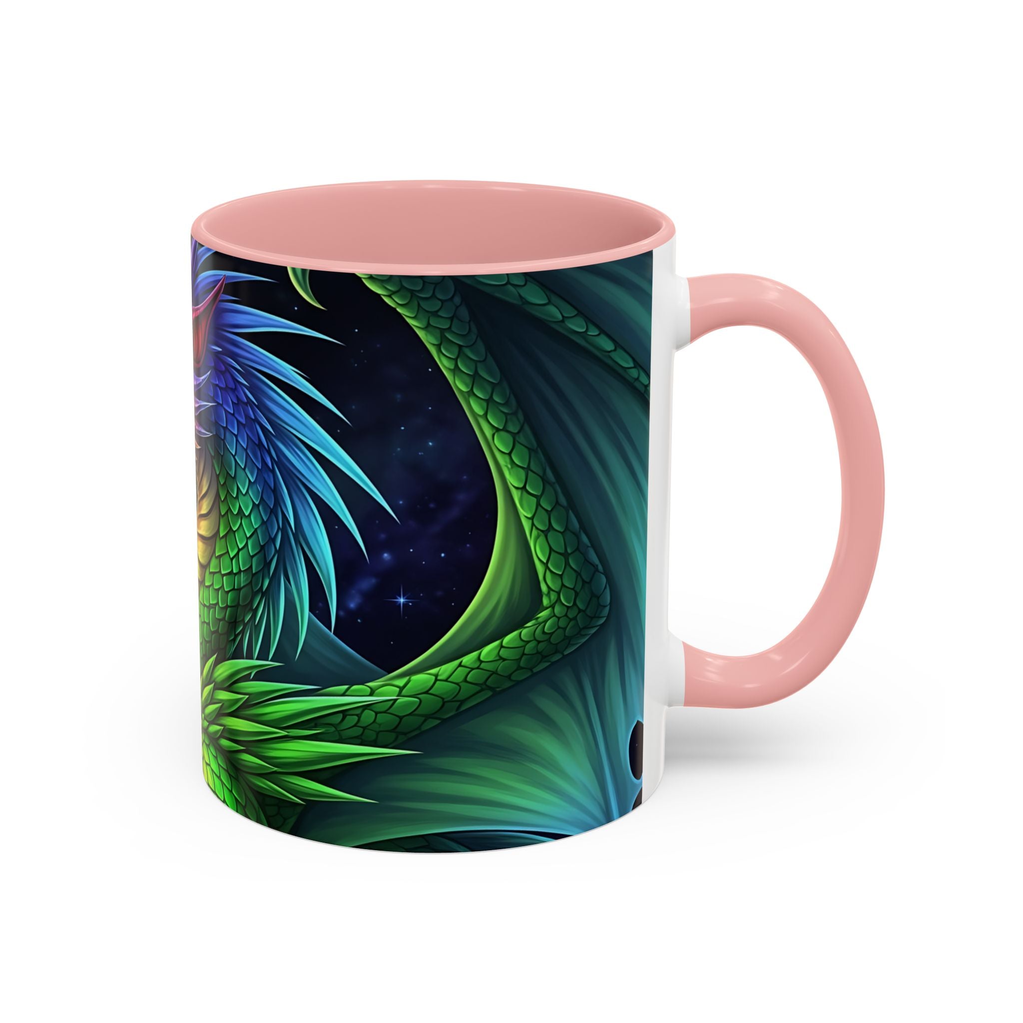 green  Dragon Accent Coffee Mug - 11 & 15oz Fantasy Drinkware