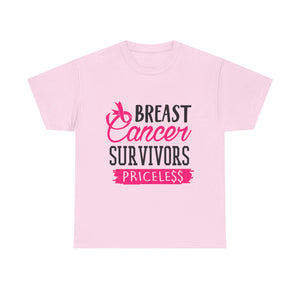 Breast Cancer Survivor Tee, Inspirational Shirt, Unisex Heavy Cotton Tee, Support Breast Cancer Awareness, Gift for Survivors