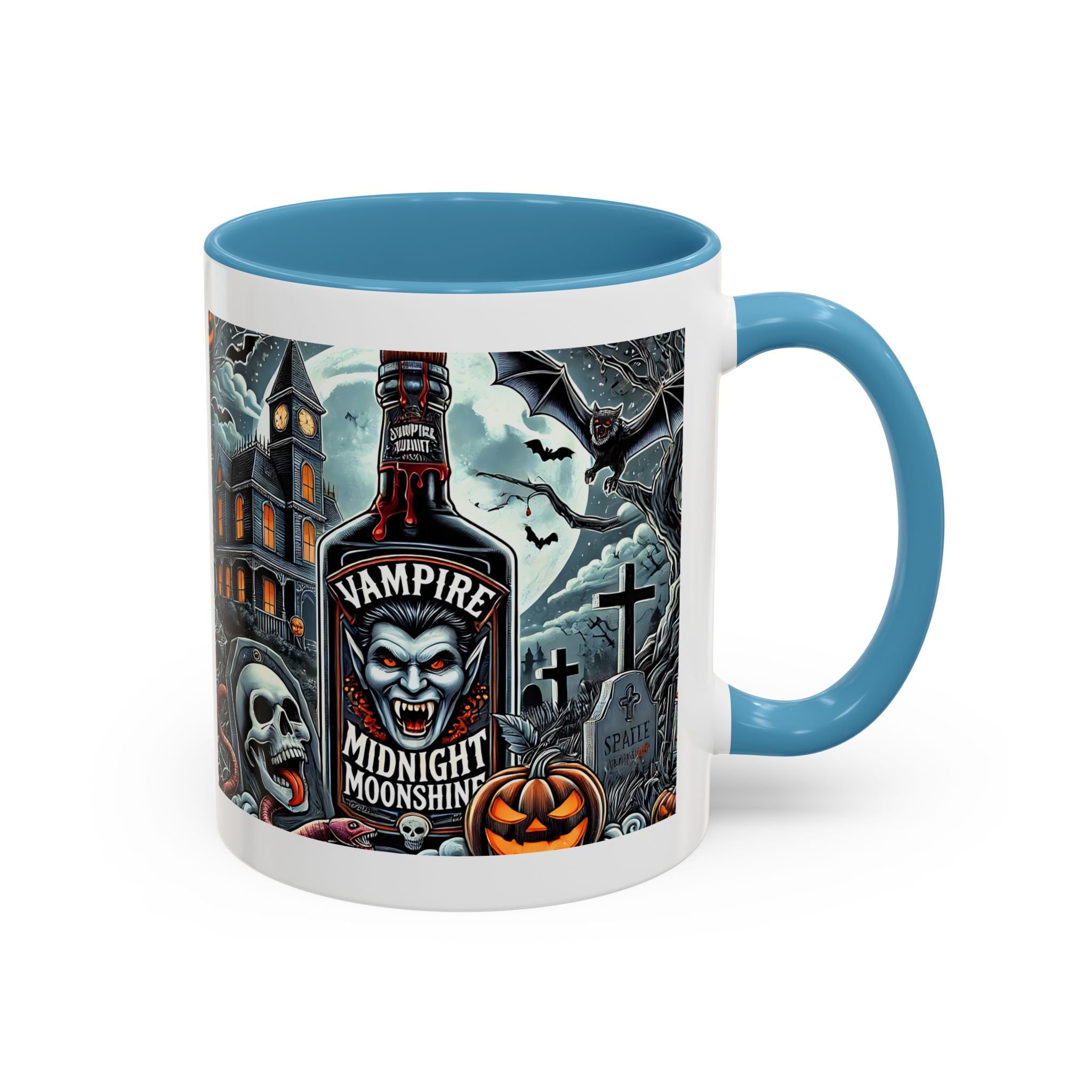 Gothic vampire Halloween Coffee Mug, Spooky Decor, Skull Design, Gift for Horror Lovers,  Party Essential, Unique Drinkware