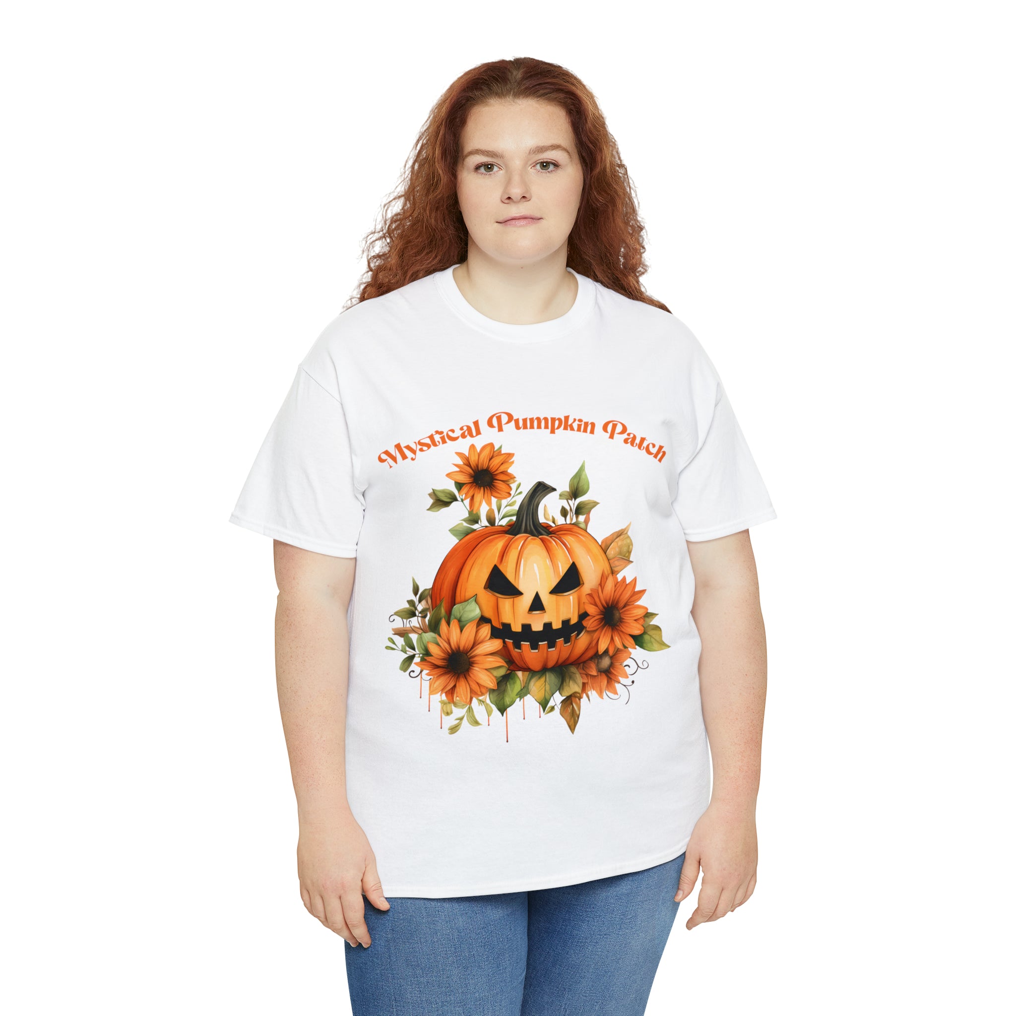 Halloween unisex t shirt mystical pumkin patch fall fun stocking stuffer Unisex Heavy Cotton Tee