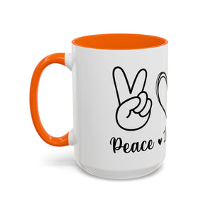 peace love coffee Accent Coffee Mug (11, 15oz)