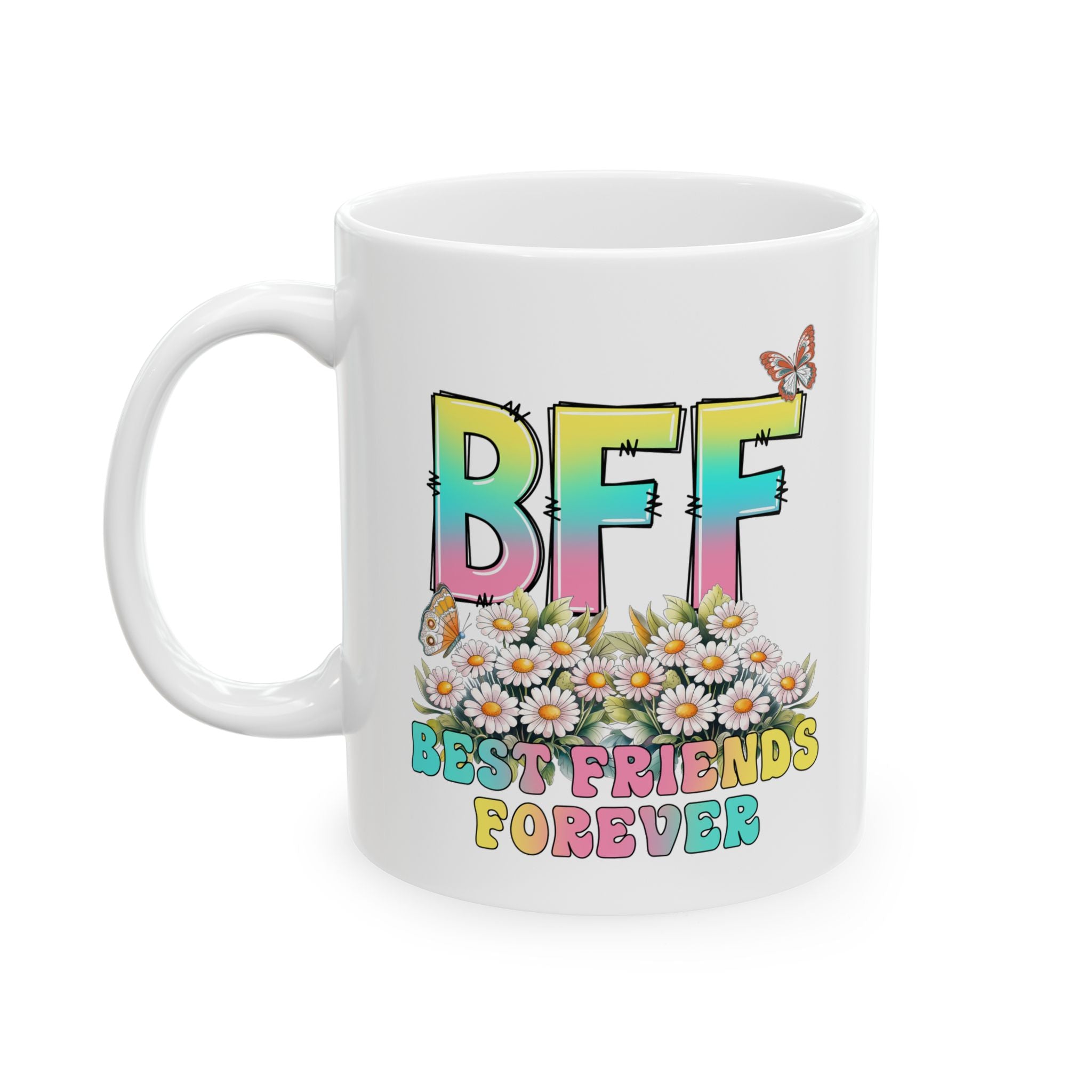 Best Friends Ceramic Mug | Cute Gift for BFFs | Fun Coffee Cup | Birthday, Friendship Day, Appreciation Gift