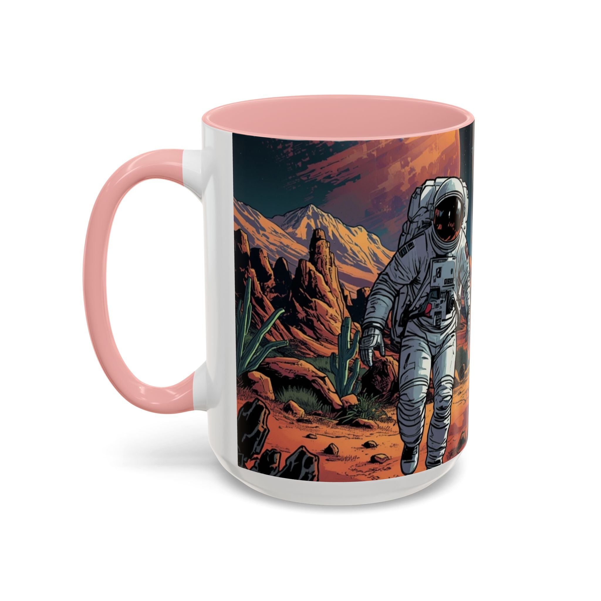 spacemen and aliens on planet Astronaut Adventure Coffee Mug - 11oz & 15oz