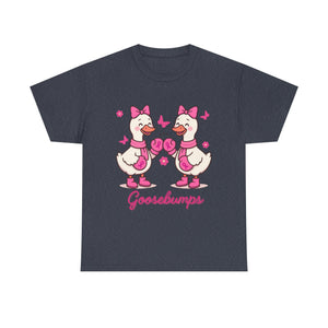 Cancer awareness Goosebumps Unisex Cotton Tee for Animal Lovers, Gift for Friends, Casual Wear,