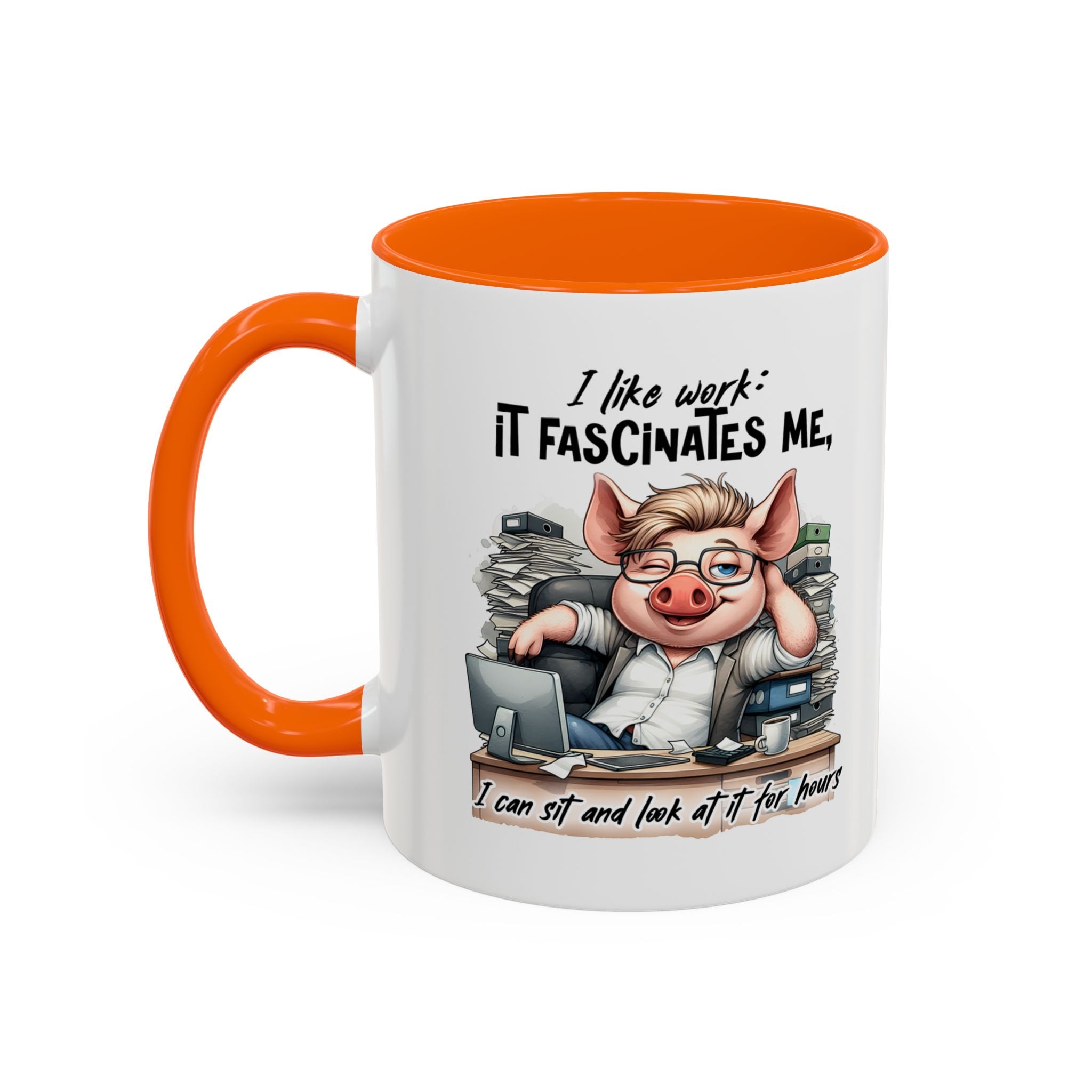 Whimsical Pig Coffee Mug, Funny Gift for Animal Lovers, Unique Office Mug, Cute Coffee Cup, Perfect for Birthdays, Holidays