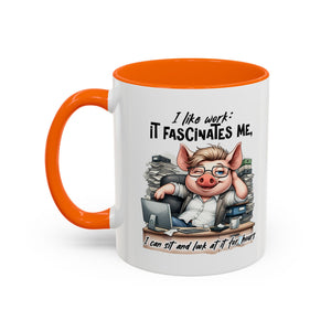Whimsical Pig Coffee Mug, Funny Gift for Animal Lovers, Unique Office Mug, Cute Coffee Cup, Perfect for Birthdays, Holidays