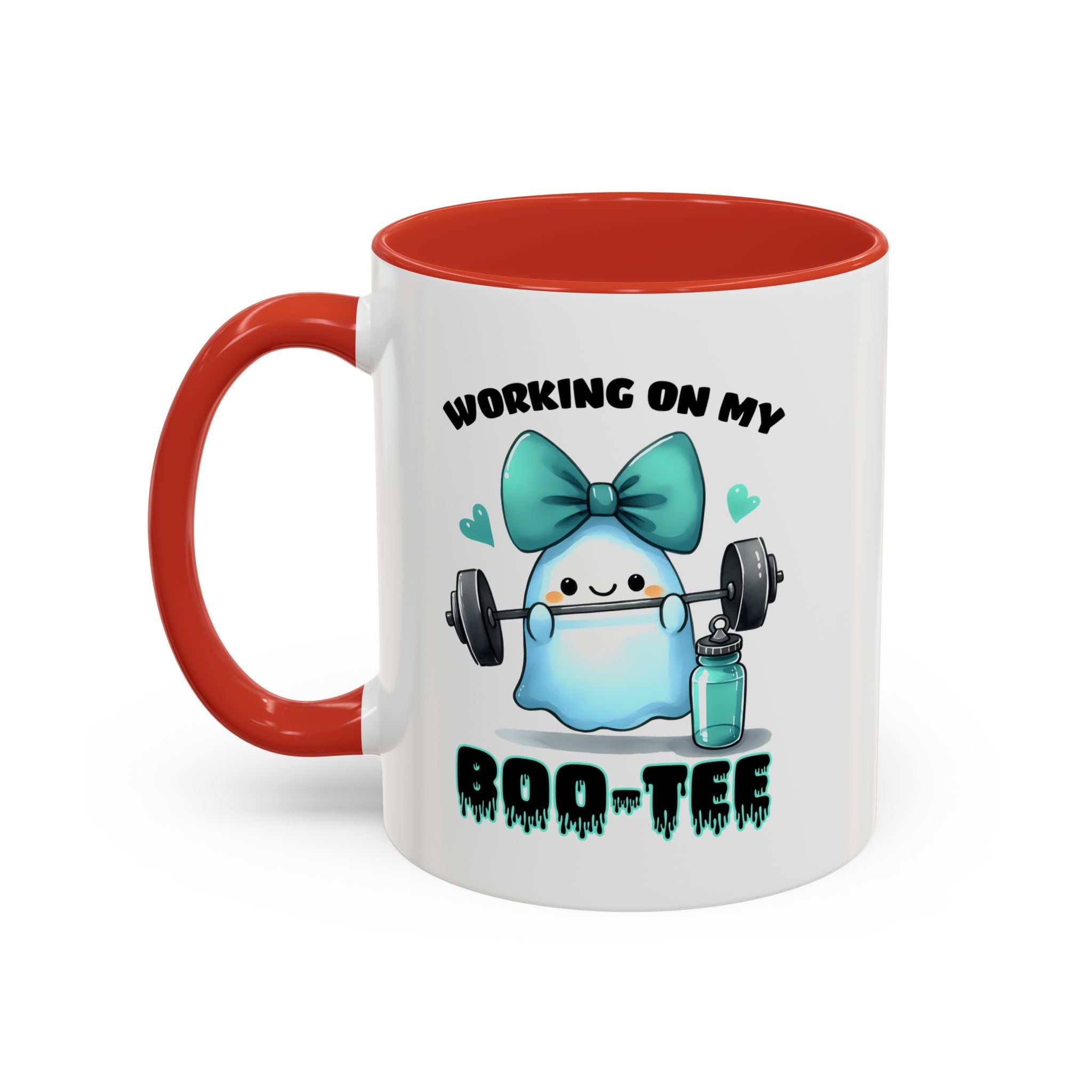 Fitness Motivation Coffee Mug, Workout Gift, Gym Decor, Boo-Tee Lover's Cup, Cute Ghost Mug