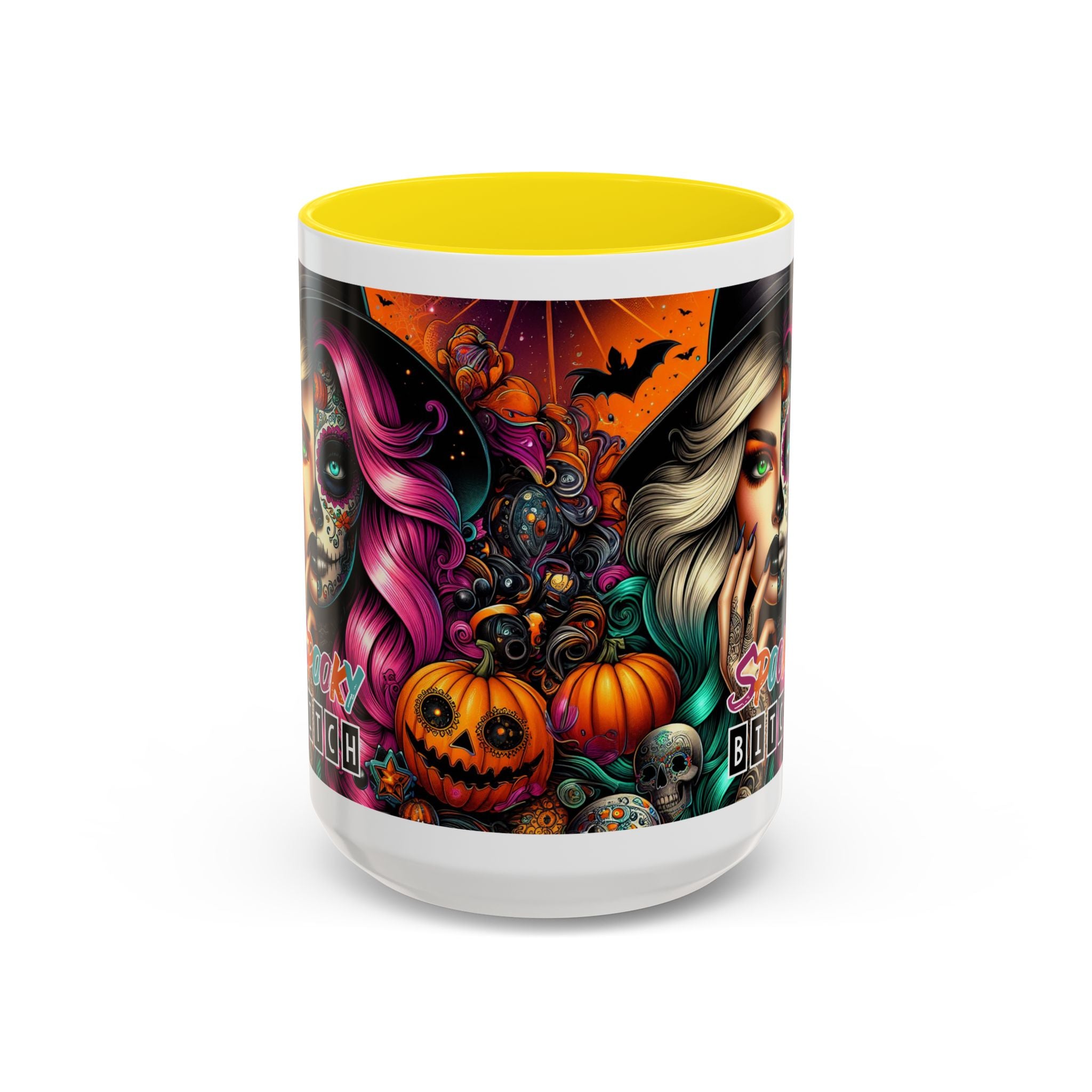 Spooky Bitch Halloween Coffee Mug - 11oz & 15oz | Witchy Vibes for Gifting, Halloween Decor, Fun Coffee Lover Gift, Spooky Season Must-Have