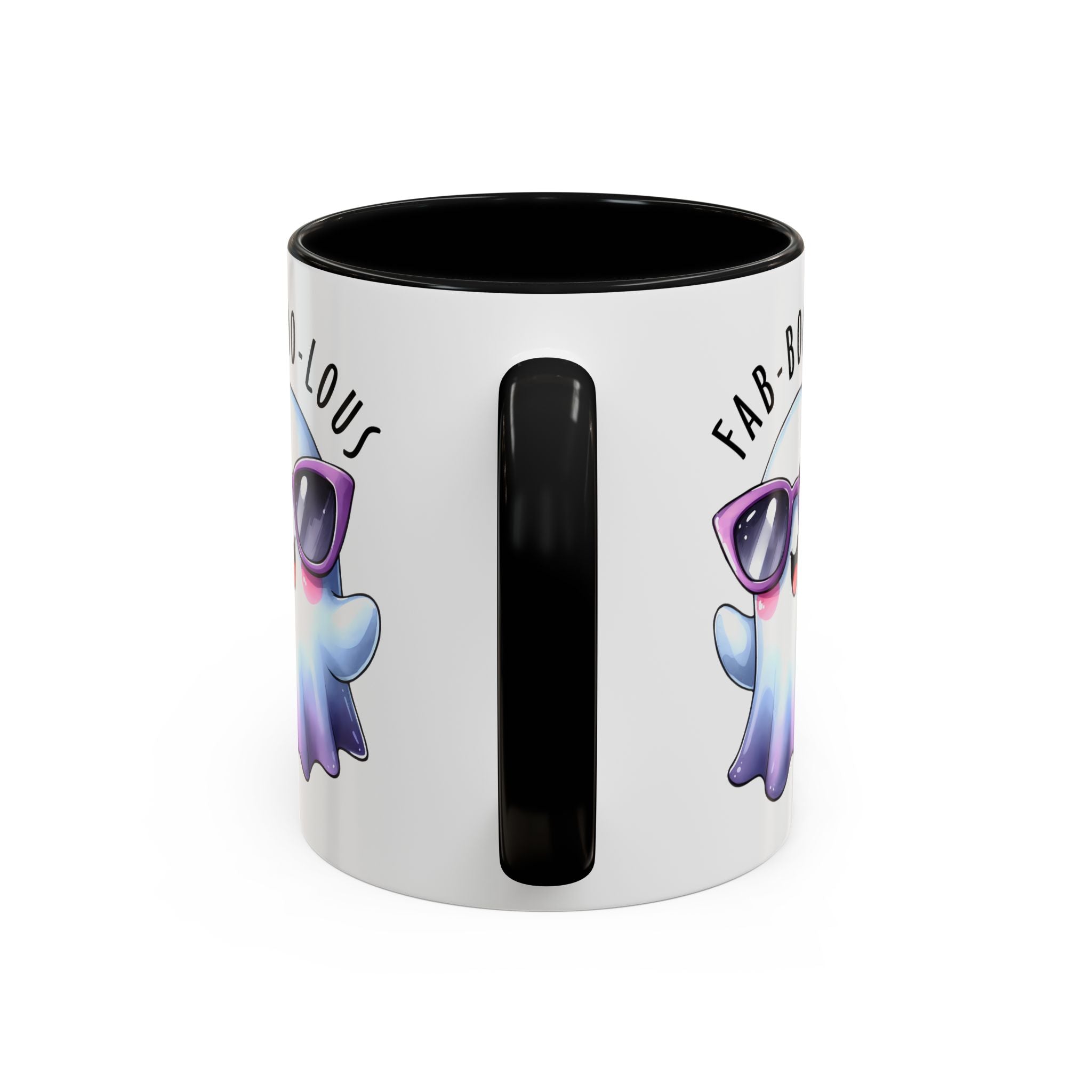 Fab-Boo-Lous Ghost Coffee Mug | Cute Halloween Mug, Fun Gift for Ghost Lovers, Spooky Seasonal Decor, Adorable Tea Cup