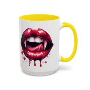 Gothic Vampire Teeth Coffee Mug – Perfect for Halloween, Spooky Occasions, Gift for Horror Lovers, Unique Accent Cup