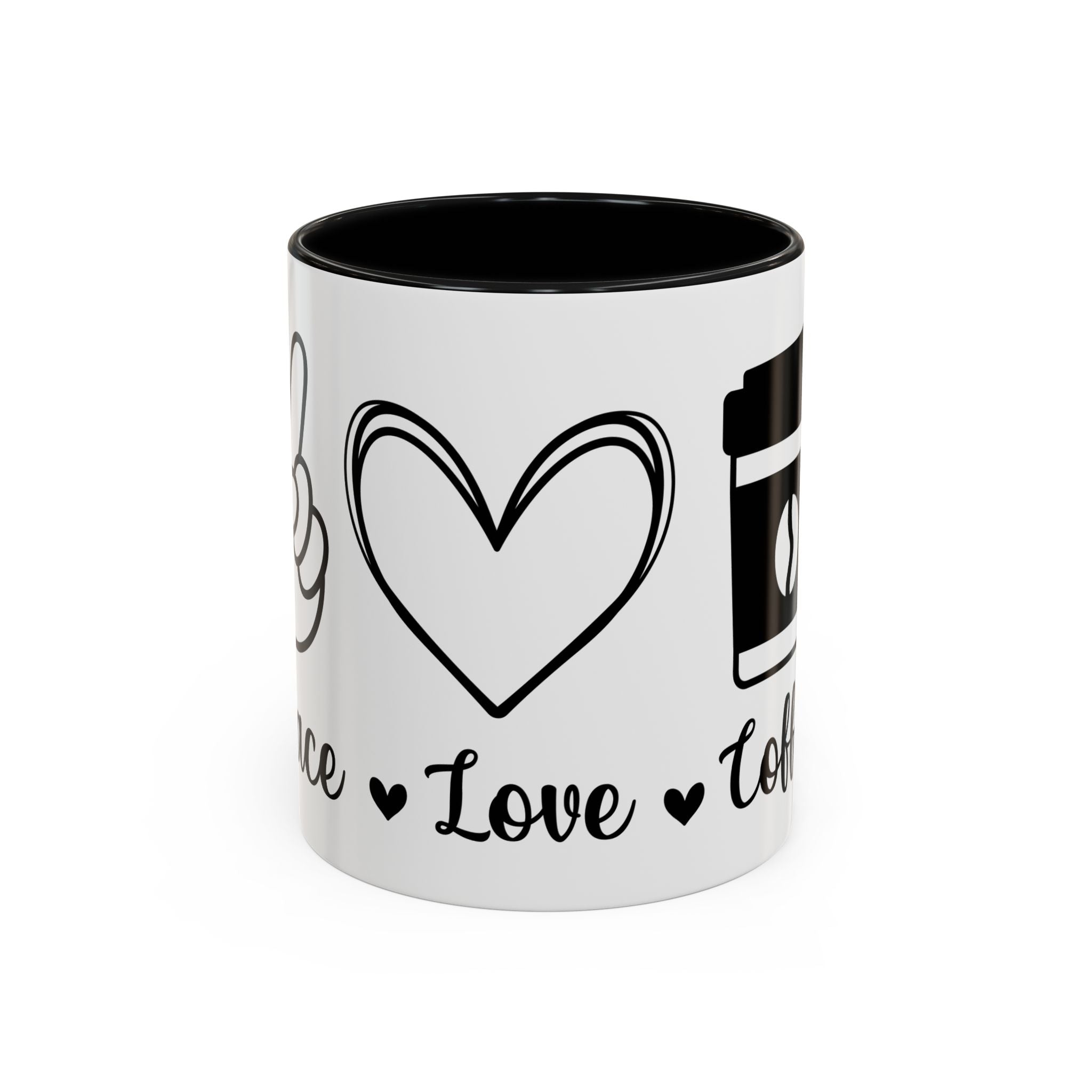 peace love coffee Accent Coffee Mug (11, 15oz)
