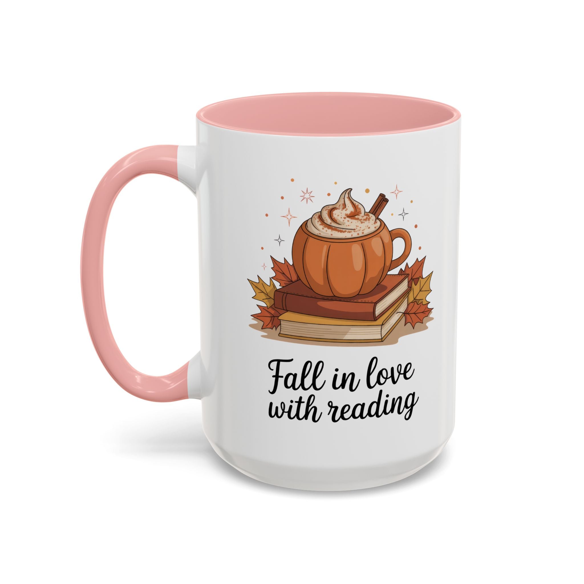 Fall-Themed Coffee Mug for Book Lovers