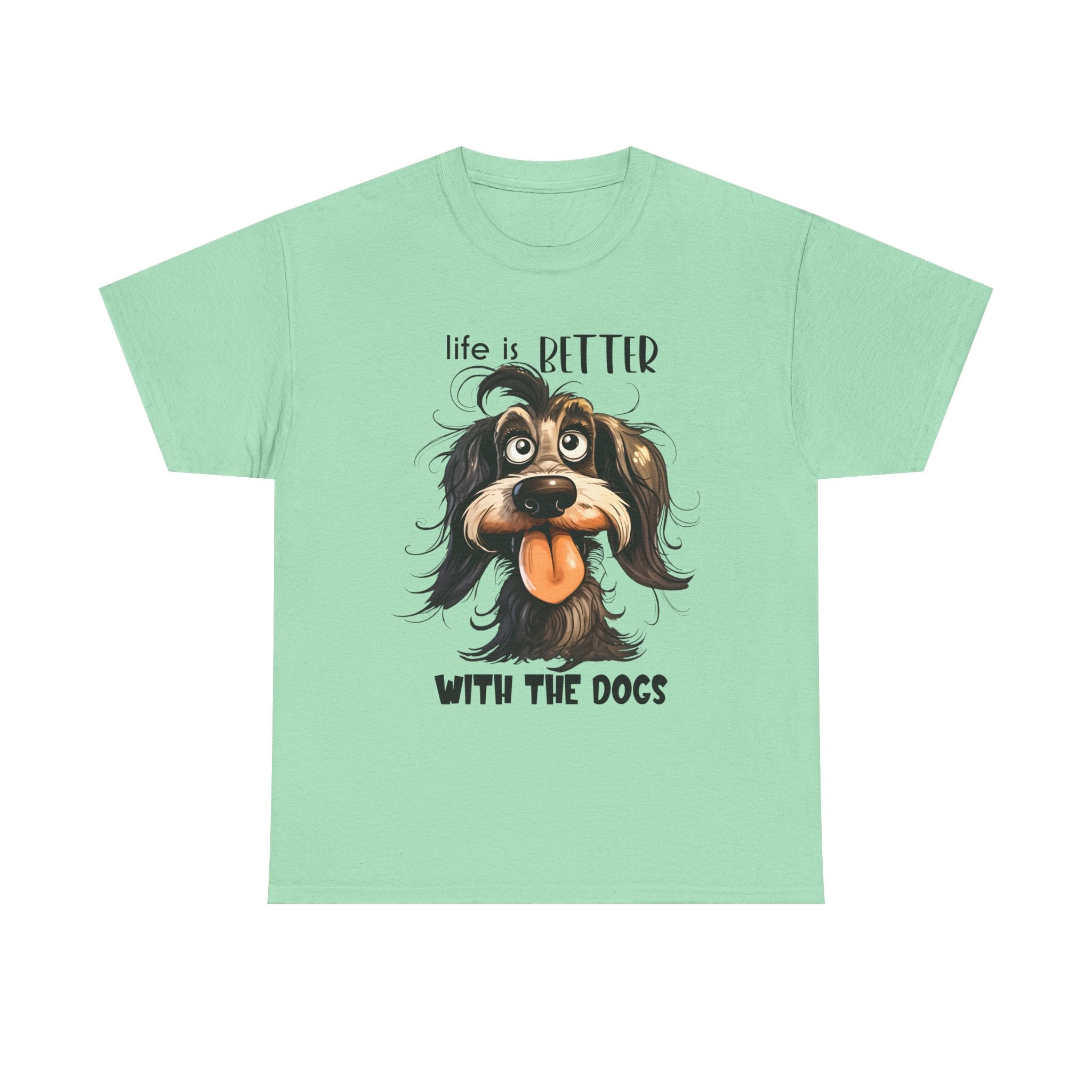 Life is Better with the Dogs Unisex Tee, Funny Dog Lover T-Shirt, Pet Gift, Dog Mom Shirt, Animal Lover Apparel