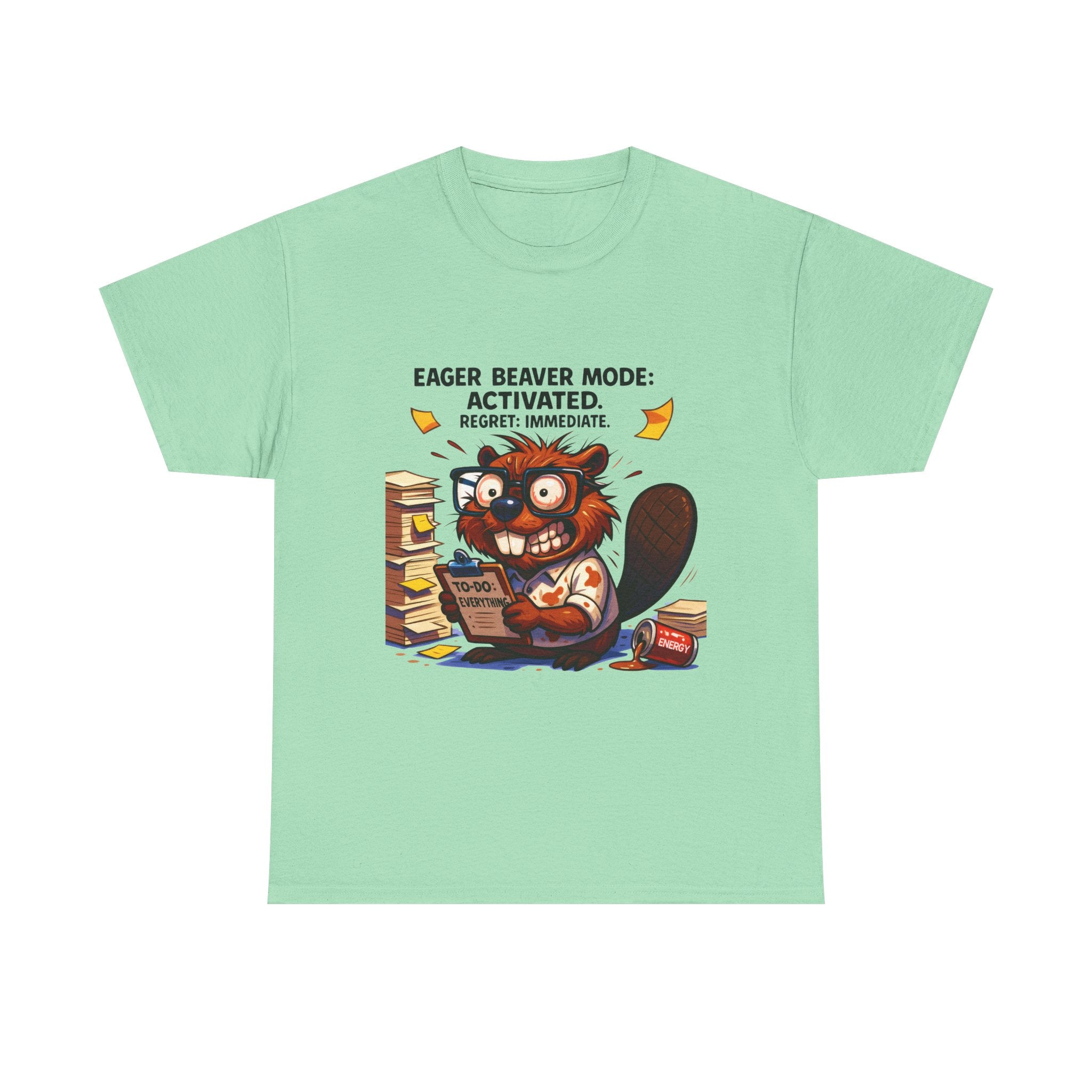 Eager Beaver Unisex Tee: Fun Gift for Book Lovers, Cozy Casual Wear, Quirky Graphic Tee, Perfect for Reading Festivals, Birthday Gift