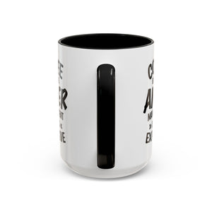 Funny Anger Management Coffee Mug, Gift for Coffee Lovers, Stress Relief, Black Accent, Humorous Cup for Friends, Office Humor, Funny Gifts