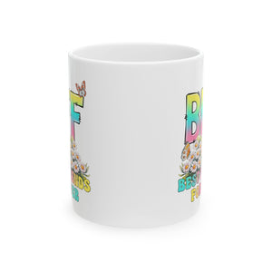 Best Friends Ceramic Mug | Cute Gift for BFFs | Fun Coffee Cup | Birthday, Friendship Day, Appreciation Gift