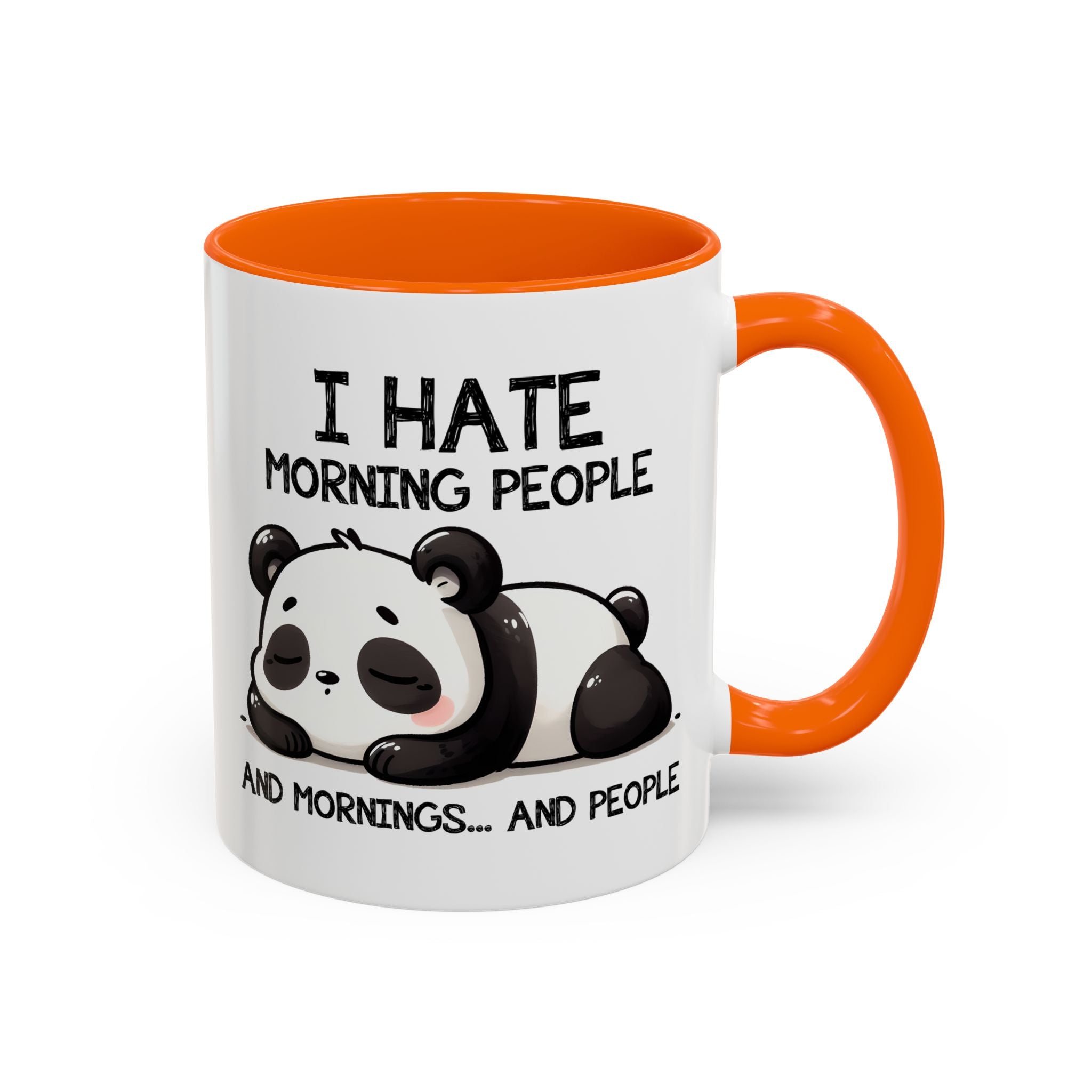 I Hate Morning People Panda Accent Coffee Mug (11/15oz)