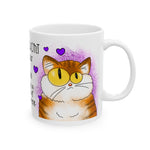 Cute Cat coffee Mug, Animal Lover Gift, Coffee Cup, Pet-Themed Drinkware, Cat Mom Present