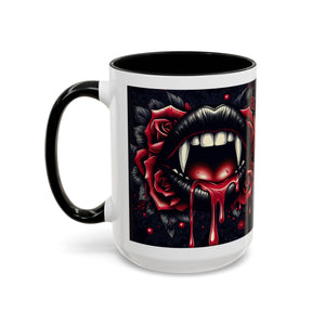 Gothic Vampire Rose Coffee Mug | Perfect for Halloween, Unique Gift, Dark Aesthetic, Gothic Decor, Horror Collectible