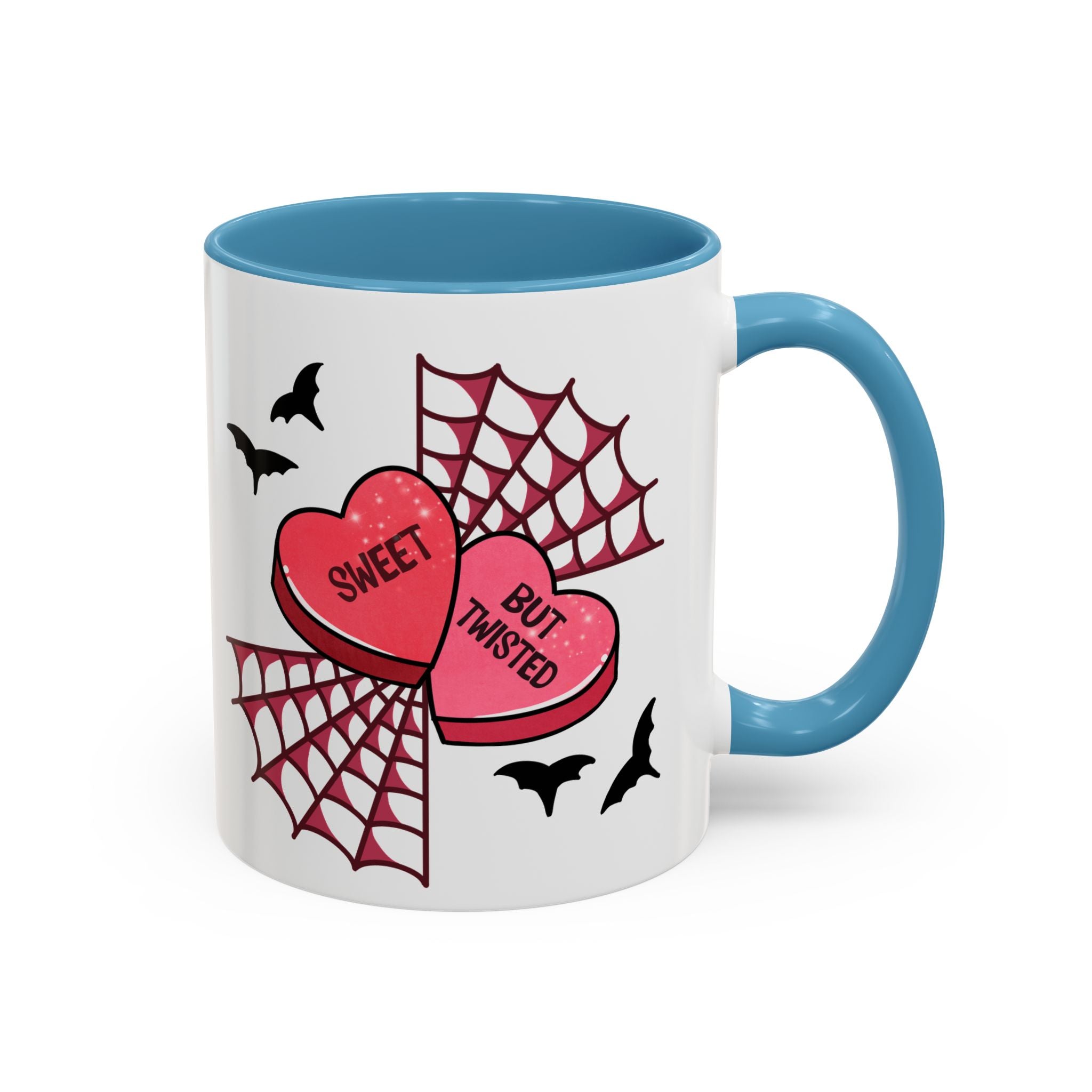 Sweet But Twisted Coffee Mug — Halloween Candy Heart Accent Mug