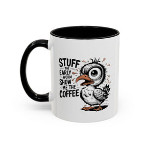 Quirky Coffee Mug with Owl Design | Gift for Coffee Lovers, Unique Office Mug, Fun Morning Coffee Cup, Bird-Themed Mug, Early Bird Gift