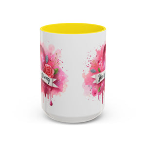 Empowering Pink Ribbon Coffee Mug - She Is Strong, Inspirational Gift for Breast Cancer Awareness, Motivational Drinkware, Supportive [...]