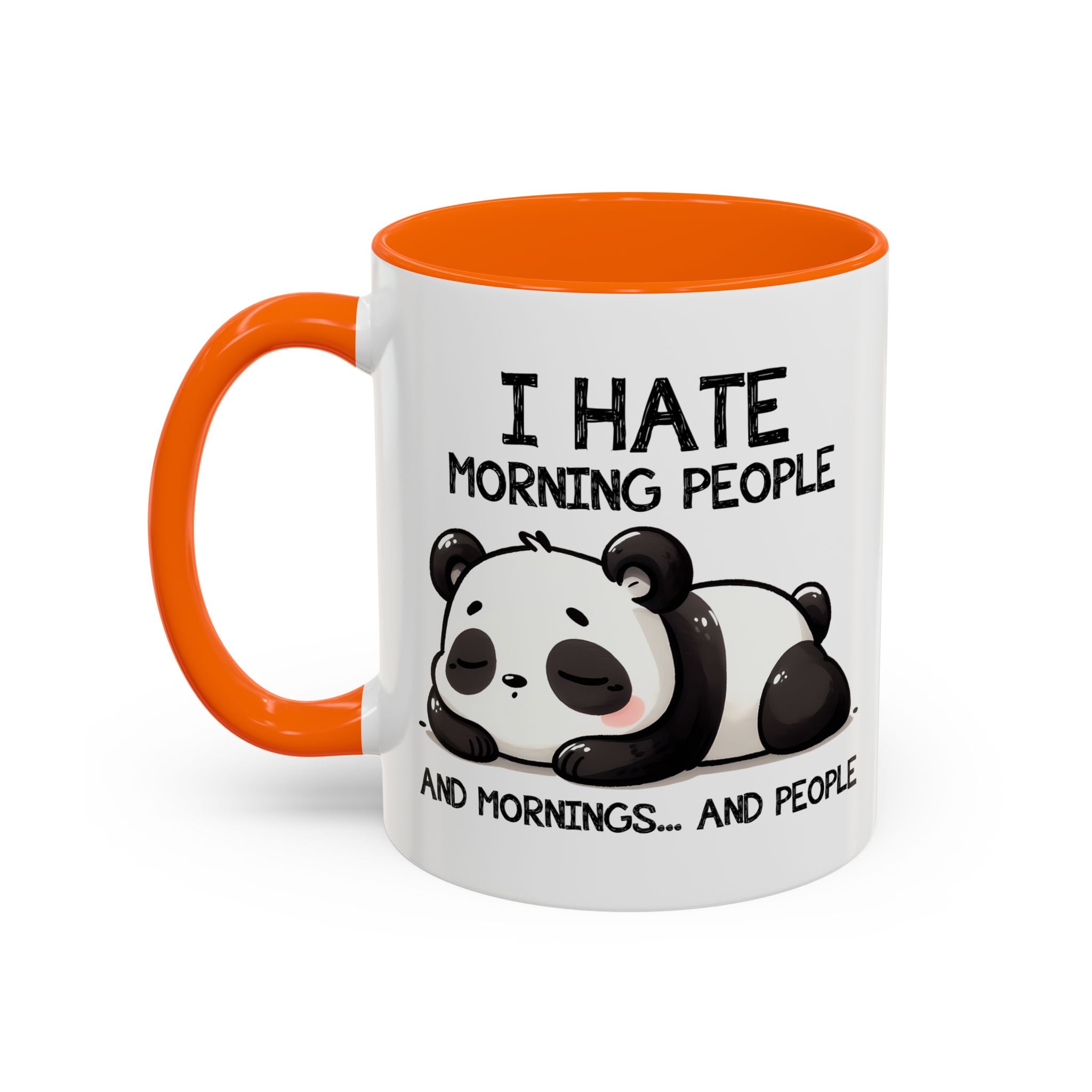 I Hate Morning People Panda Accent Coffee Mug (11/15oz)