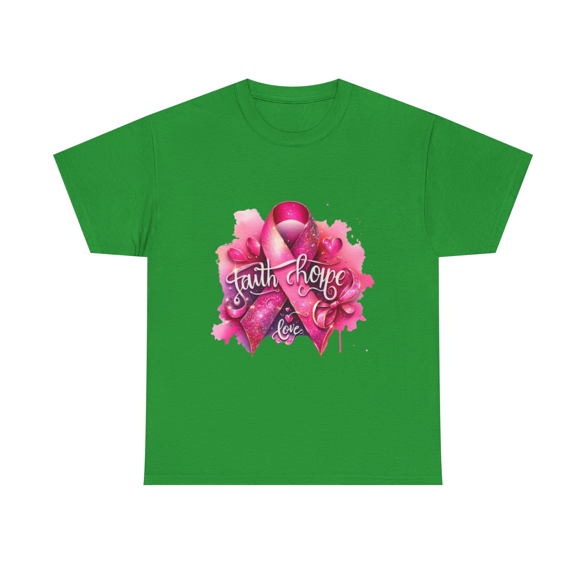 Breast Cancer Awareness Tee, Faith and Hope Message Shirt, Support Shirt, Gift for Survivors, Inspirational T-Shirt