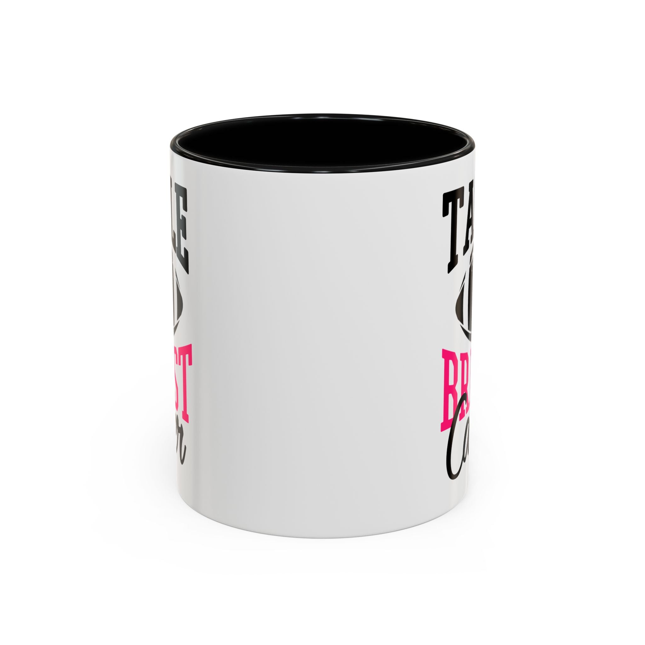 Tackle Breast Cancer Coffee Mug, Supportive Gift for Football Fans, Awareness Mug, Cheer Team Spirit, Fundraiser Drinkware