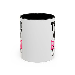 Tackle Breast Cancer Coffee Mug, Supportive Gift for Football Fans, Awareness Mug, Cheer Team Spirit, Fundraiser Drinkware