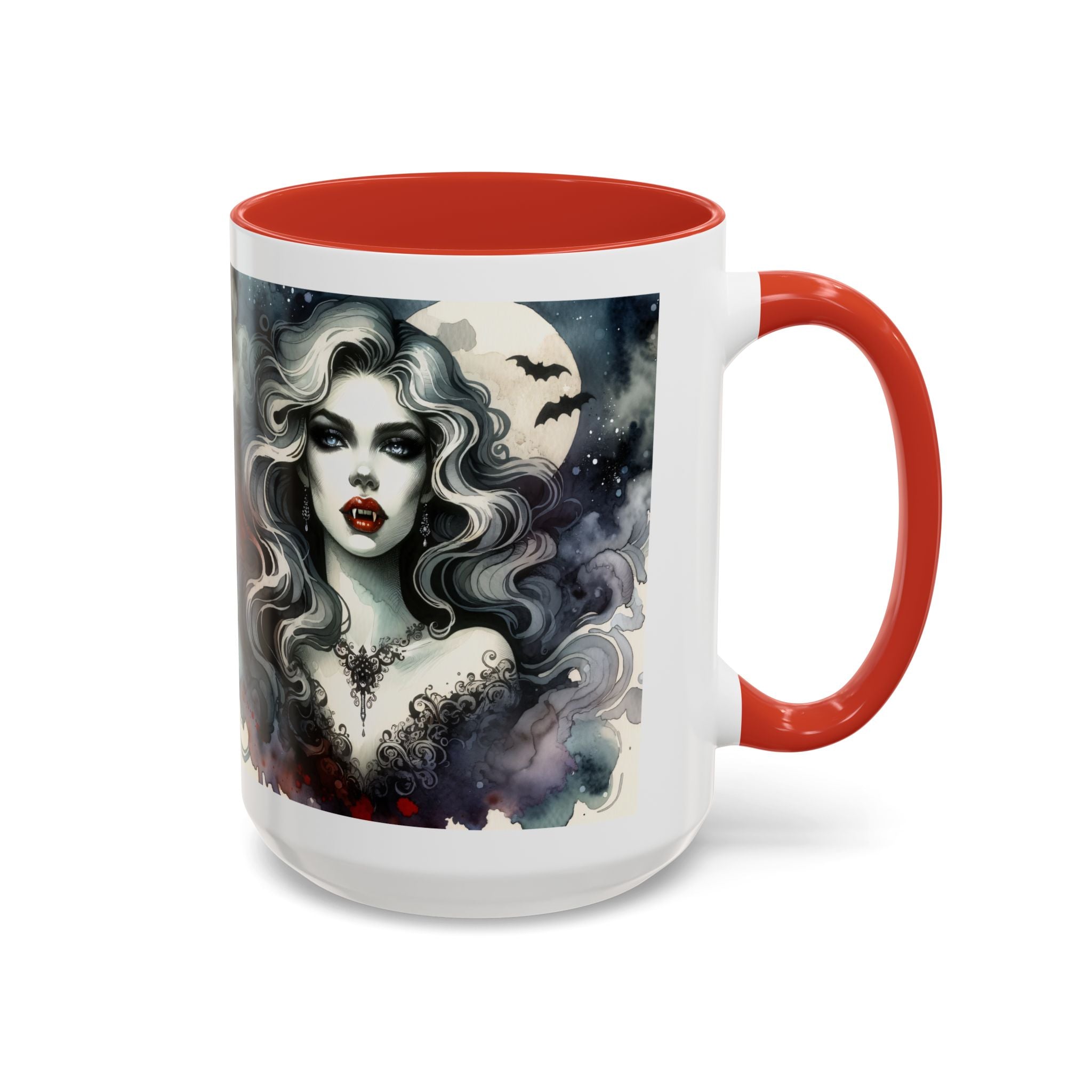 Gothic vampire Elegance Coffee Mug,  Halloween Decor, Dark Art Mug, Spooky Homeware