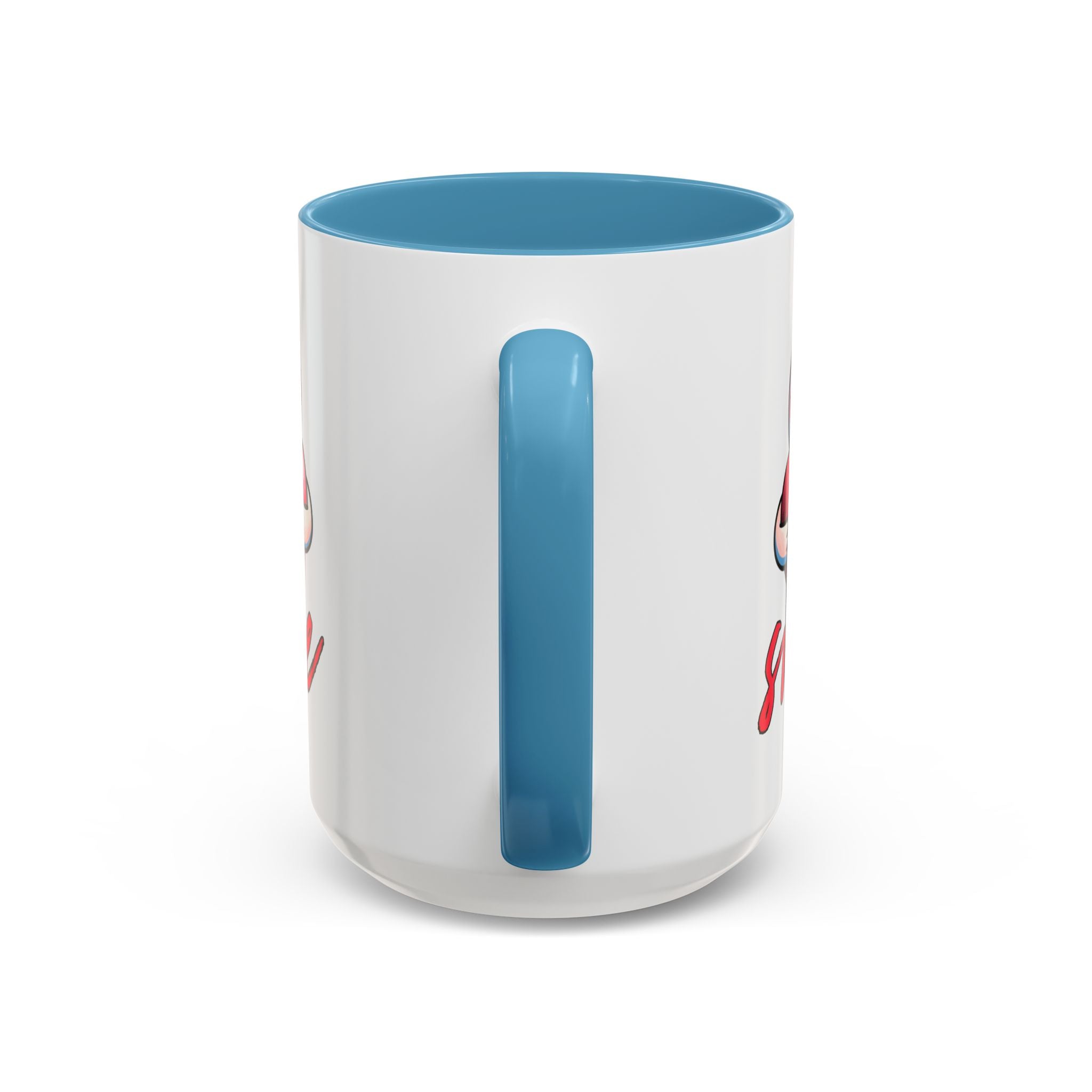 Smiling Heart Accent Coffee Mug - 11oz & 15oz | Cute Gift for Friends & Family