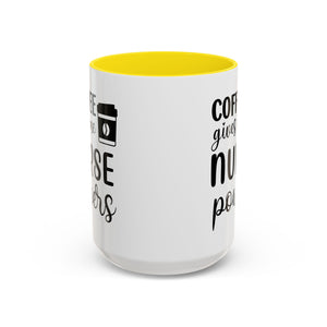 Nurse Coffee Mug, Funny Gift for Nurses, Coffee Lover's Mug, Black Accent Tea Cup, Motivational Nurse Gift