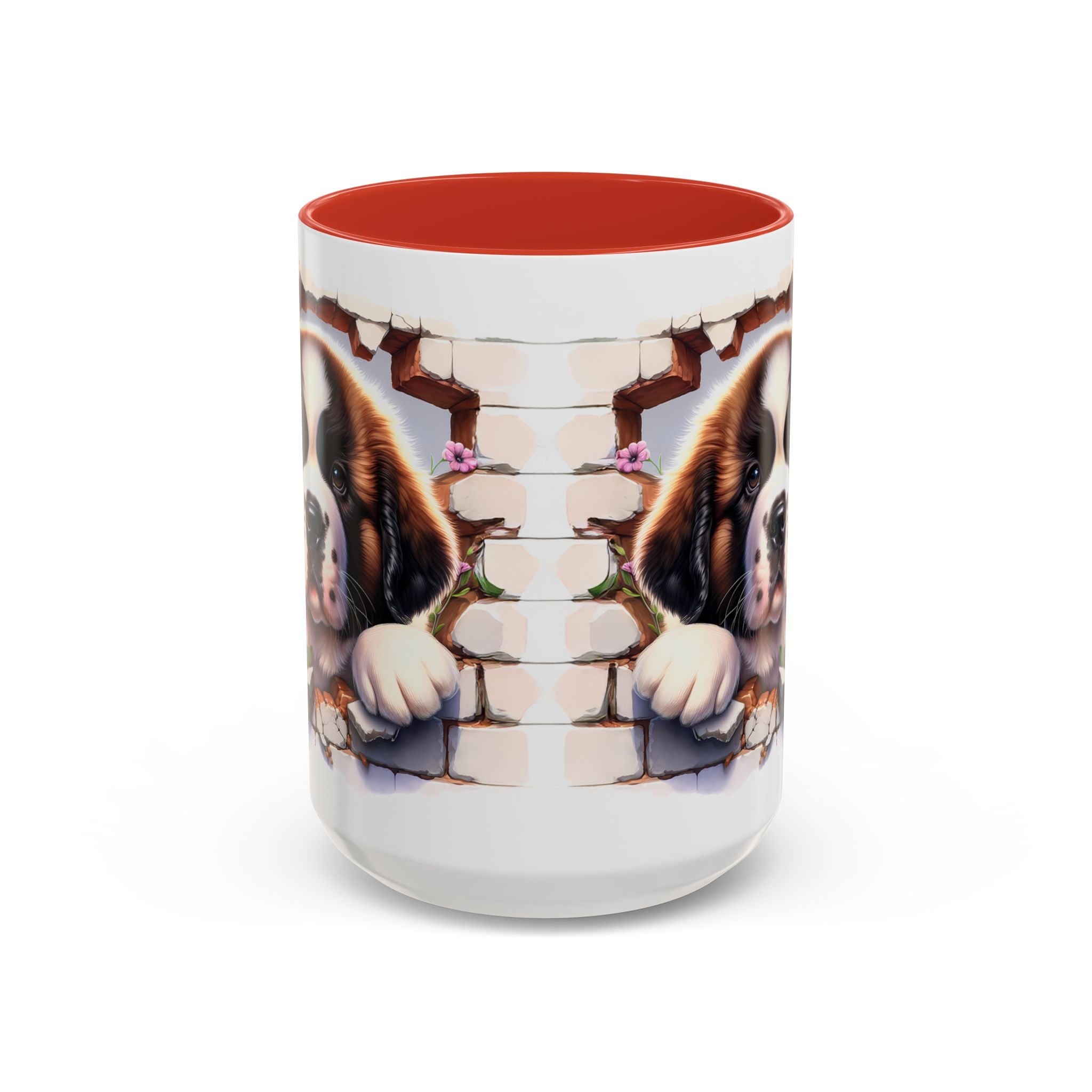 Cute Dog Breakthrough Accent Coffee Mug - Gift for Dog Lovers, Home Decor, Personalized Pet Mug, Puppy Lover's Kitchenware