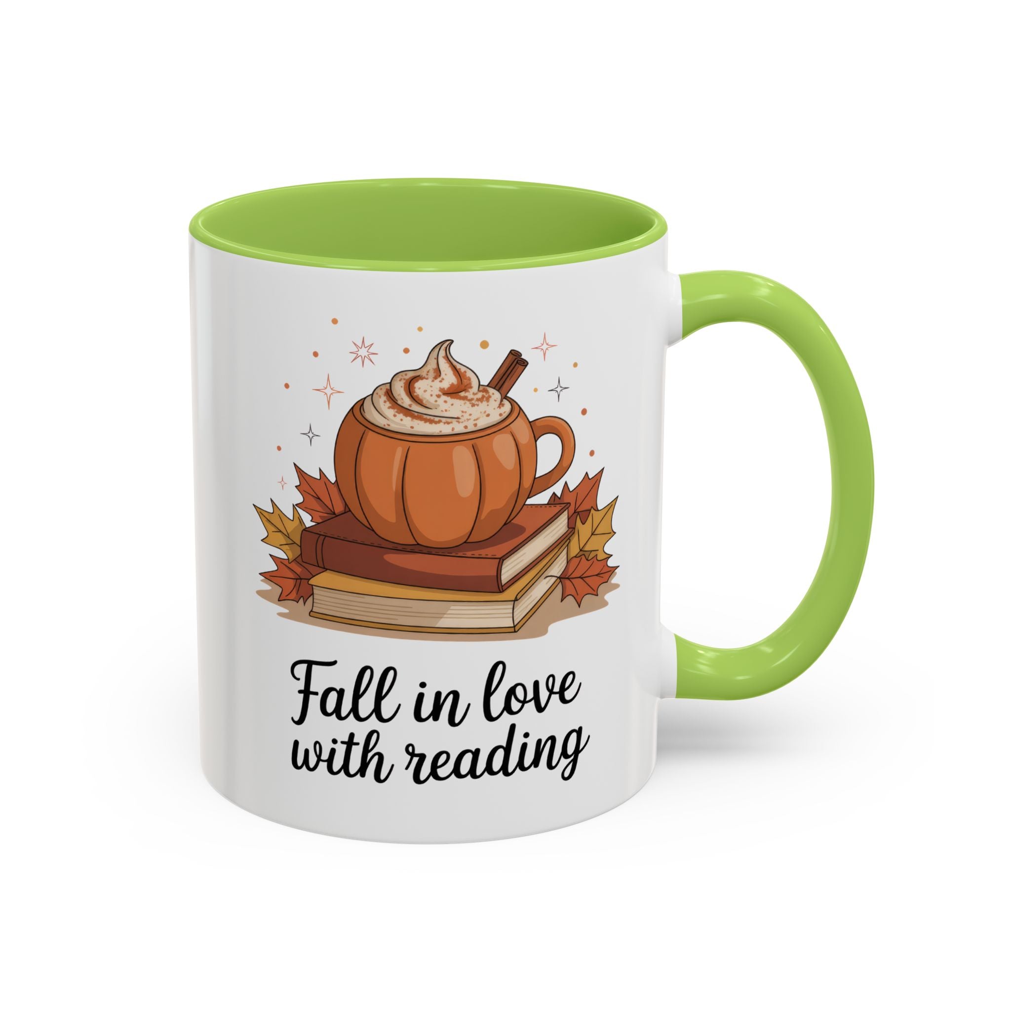 Fall-Themed Coffee Mug for Book Lovers