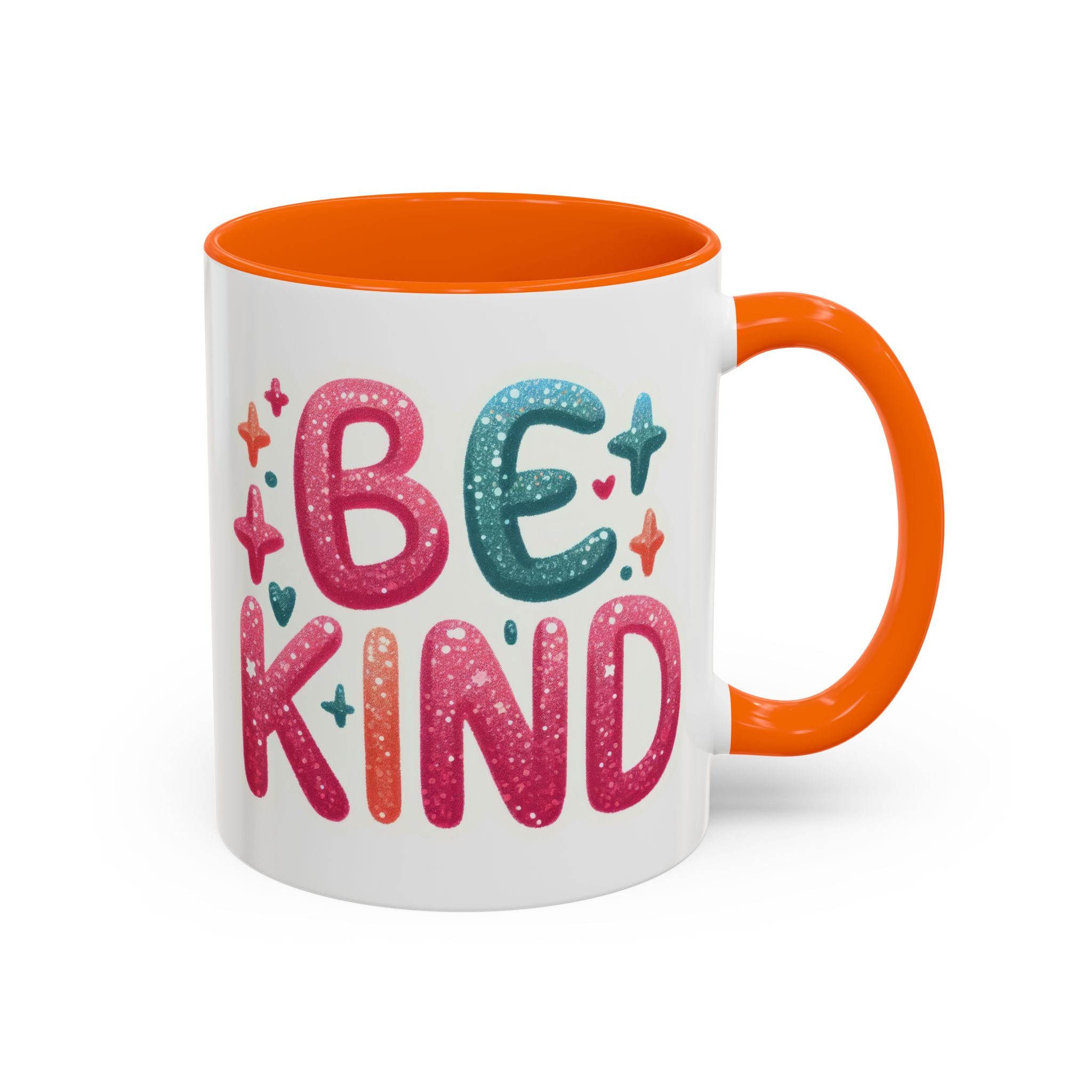 Be Kind Accent Coffee Mug – Colorful Positive Message 11/15oz