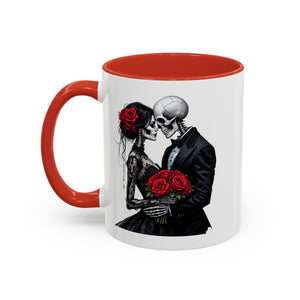 Romantic Skeleton Coffee Mug, Skull Love Mug, Gothic Gift, Halloween Decor, Couple Mug, Unique Coffee Cup